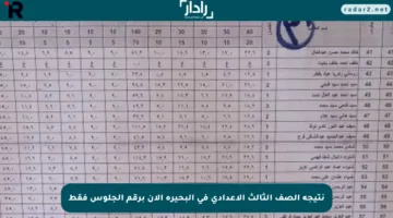 نتيجة الصف الثالث الإعدادى فى البحيرة الآن برقم الجلوس فقط